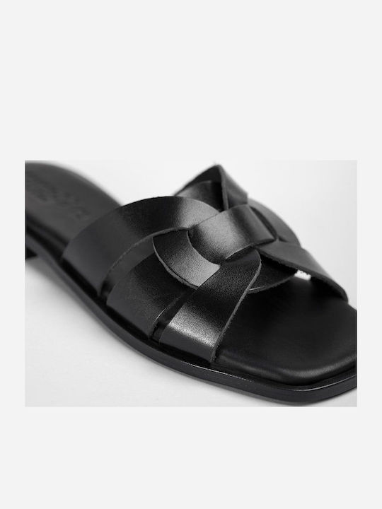 Sandale Casual Damă Din Piele Negre