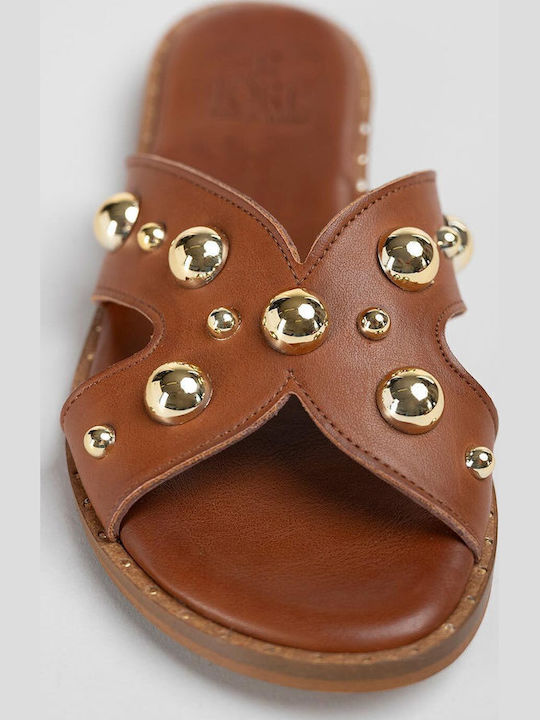 Women's Flat Sandals Tabac Brown