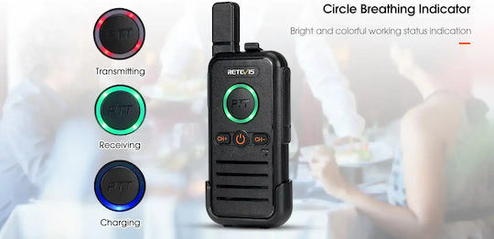 Retevis RB645 Mini Ασύρματος Πομποδέκτης PMR χωρίς Οθόνη Σετ 2τμχ