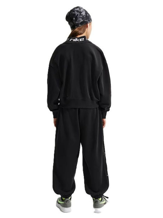 Sportlich Kinderstrickjacke Fleece Schwarz