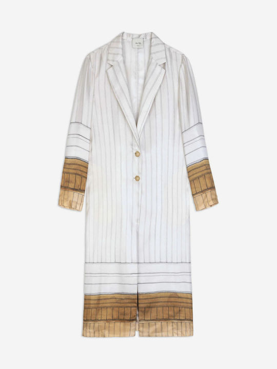 Alysi Long Women's Blazer Beige