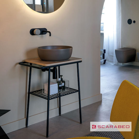 Scarabeo Πάγκος χωρίς Νιπτήρα Wood/ardesia