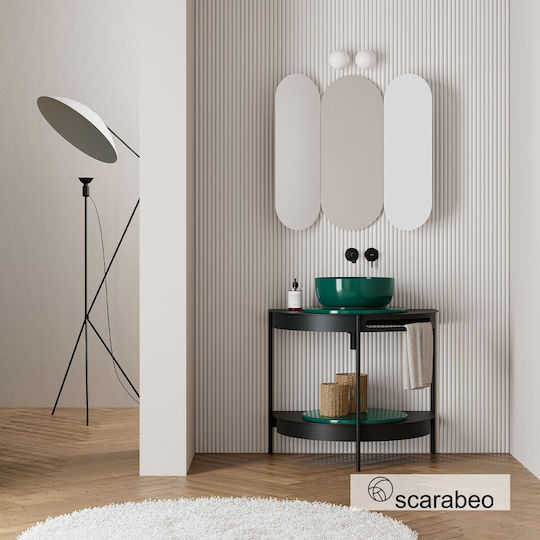 Scarabeo Countertop Sink Porcelain 39x39cm Musk Glossy