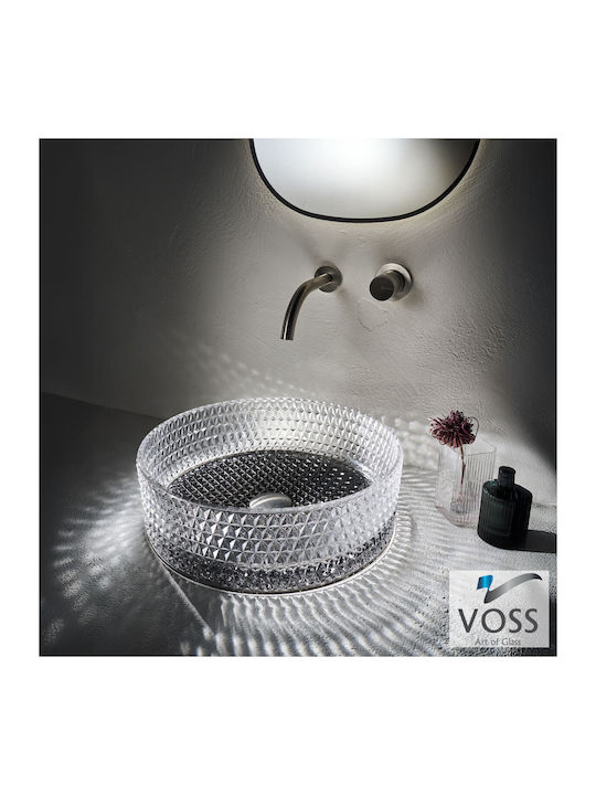 Voss Надеждна мивка Стъкло 40x40cm Glass Grey