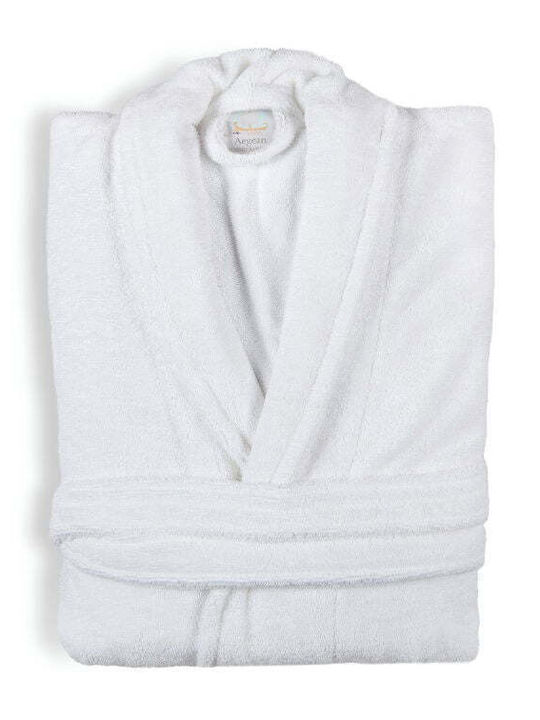 Aigaion Νua Cotton Bathrobe with Hood White 320gr/m²