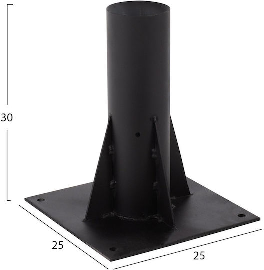 HomeMarkt Umbrella Stand made of Metal in Black Color 30x30x30cm