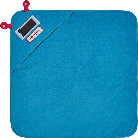 Kentia Baby Hooded Towel Stylish Delta Blue 75x75cm