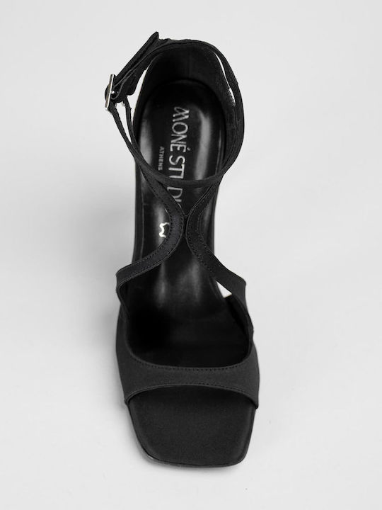 Fabric Black Sandals