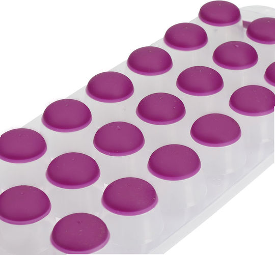 Kitchen Craft Παγοθήκη Κύβος από Σιλικόνη 21 Θέσεων Μωβ 35.00370