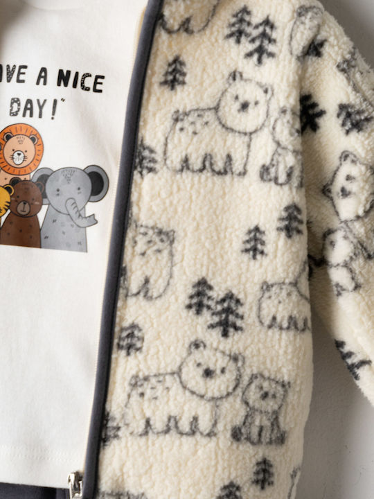 Kinderbekleidungssets mit Hosen Sommer 3 Stück Blau-beige