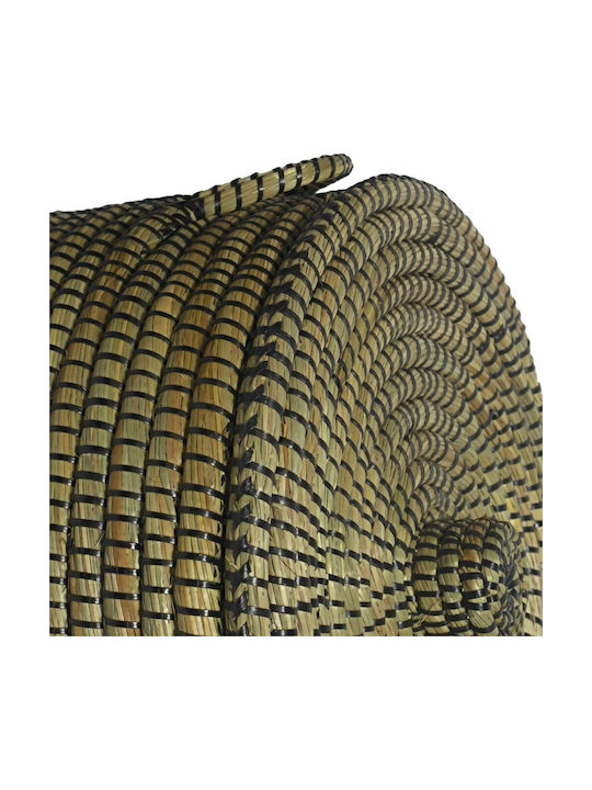 InTheBox Africa Dekorative Körbchen Kunststoff mit Deckel Schwarz 45x45x50cm