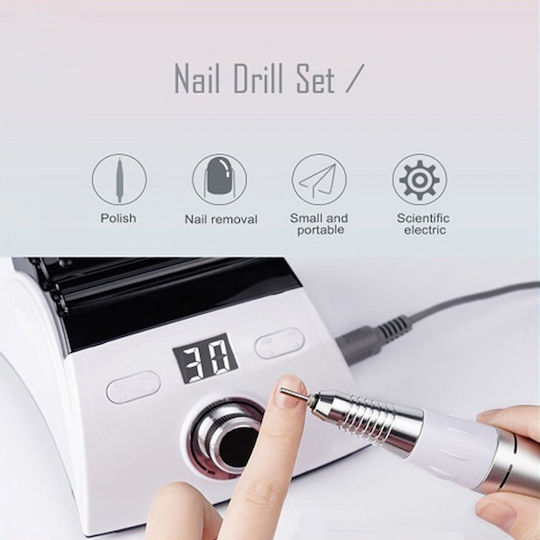 Manicure Pedicure Nail Drill 65W with 30000 Rounds per Minute