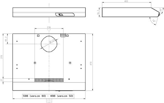 Elica Verve WH/F/60 Ελεύθερος Απορροφητήρας 60cm Λευκός