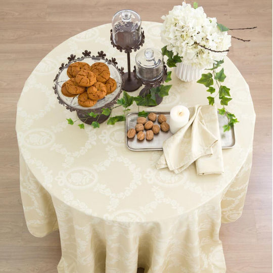 Borea Tablecloth Cotton Set 9pcs Velonaki Ariadni Gray 140x180cm (Various Colors)