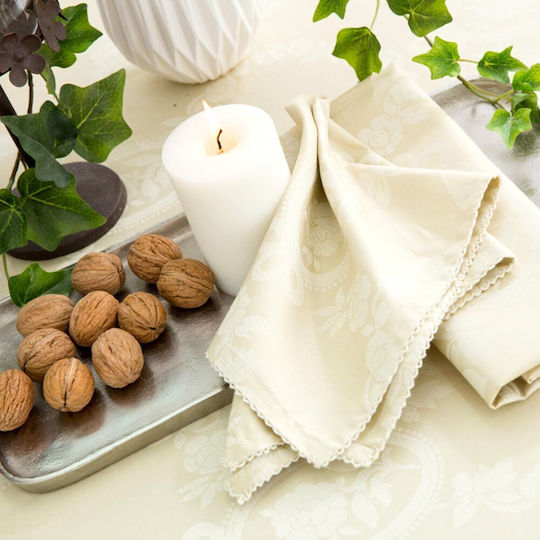 Borea Tablecloth Cotton Set 9pcs Velonaki Ariadni Gray 140x180cm (Various Colors)