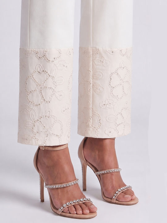 Set Dama Vanilie Cu Pantaloni În Linie Dreaptă Floral