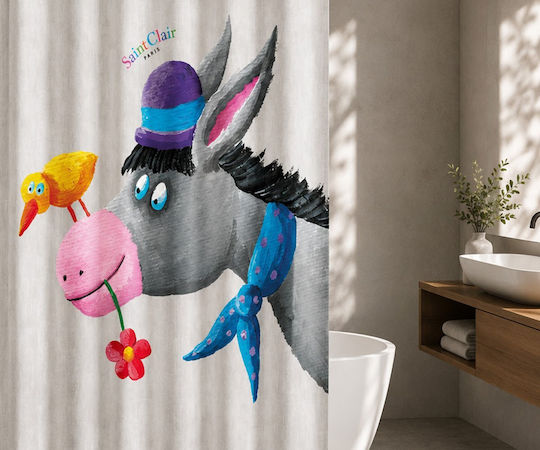 Saint Clair Baby Kids Des 314 Fabric Shower Curtain 180x200cm Multicolour 1728030217031