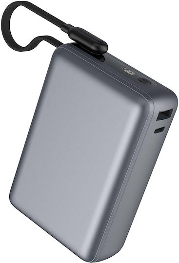 Force Power Power Bank 20000mAh 40W με Θύρα USB-A και Θύρα USB-C Grey