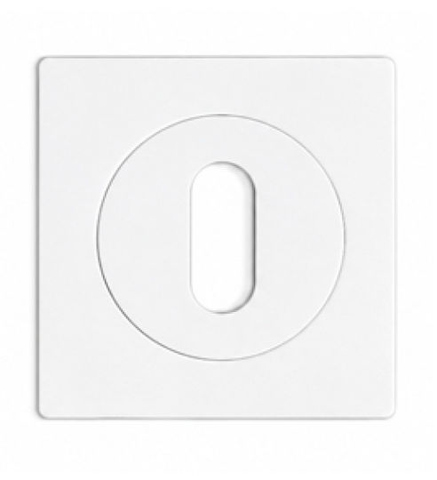 Square Interior Door Rosette Metal Insert Simple Key Satin Finish