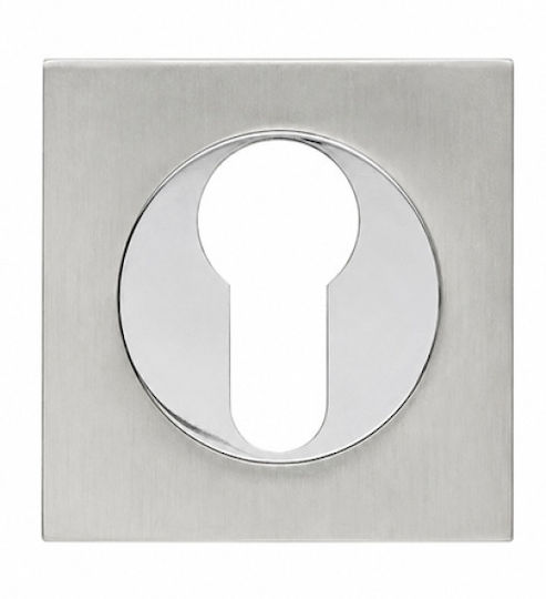 Quadratische Rosette Sicherheit Metallische Aufnahme Zylinder Matt Gold