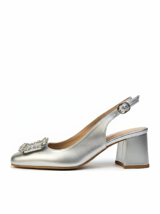 Heels with Medium Heel Silver