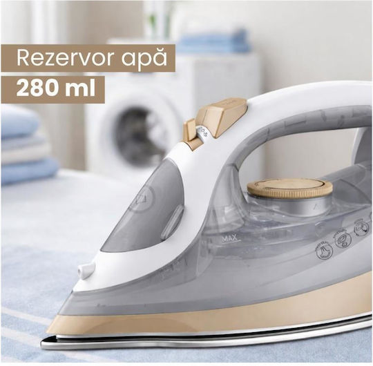 Daewoo Steam Iron 2400W with Ceramic Plate and Continuous Steam Supply 30gr/min