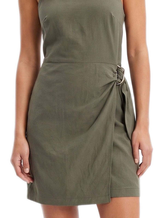 Tiffosi Sommer Mini T-Shirt Kleid Khaki
