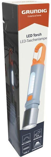 Grundig Rechargeable LED Flashlight with Maximum Brightness 90lm