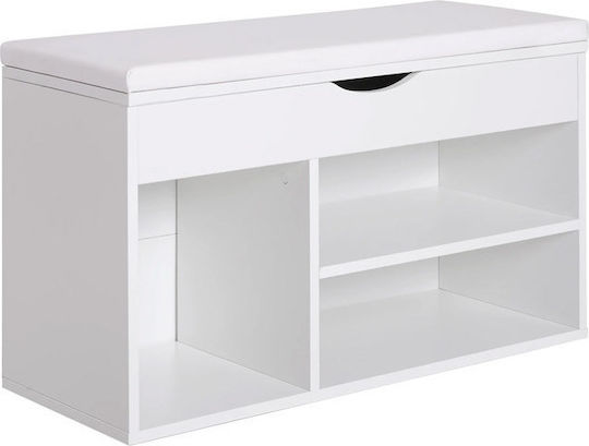 Ξύλινη με 3 Ράφια Λευκό 80x30x47cm 837-005V01 Ξύλινη με 3 Ράφια Λευκό 80x30x47cm 837-005V01