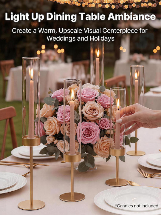 Vevor Set of Metal Candle Holders in Gold Colour 18 Pieces