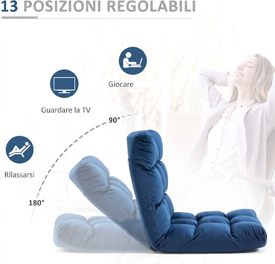 Multifunctional Bean Bag Chair Blue 55x71x53.5cm
