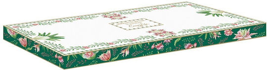 Marva Platou Decorativ Rectangular Din Porțelan Multicolor 35x15x15cm