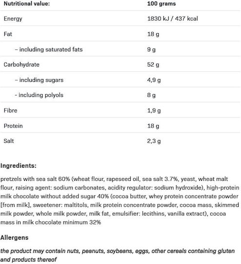 Allnutrition Протеинови Пръчици Млечен Шоколад Солени 110 Грама Млечен Шоколад