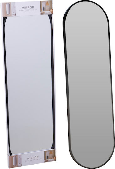 FL2800290 Καθρέπτης Οβάλ Μαύρος 100x30cm