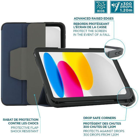 Mobilis Flip Cover Durable with Keyboard Blue for Ipad 11" (2025) / Ipad 10.9" (2025)