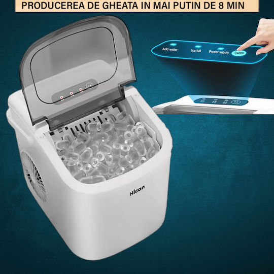 Dasbo Mașină De Gheață Cu Capacitatea De Producere A Gheții De 15kg Pe Zi Și Capacitate De 1.3kg