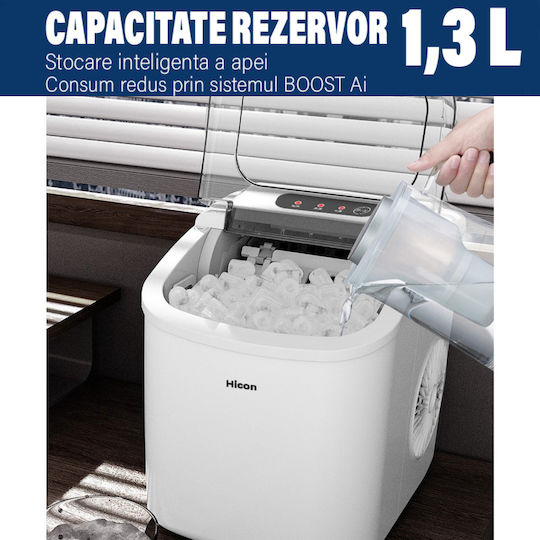 Dasbo Mașină De Gheață Cu Capacitatea De Producere A Gheții De 15kg Pe Zi Și Capacitate De 1.3kg