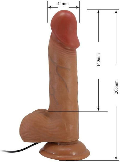 Sweetvibes Realistic Vibrator with Remote Control 20.6cm Brown