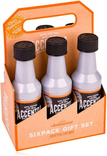 Men's Basket Set 6*140ml Body Wash Face Wash After Shave Lotion & Shampoo Accentra