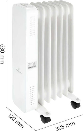 Mission Air Oil Filled Radiator with 6 Slices 1500W