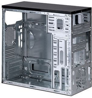 Linkworld Mini-Turm Computergehäuse Schwarz 450W
