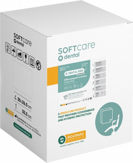 Softcare Zahnhandtuch Rosa 1ply Papier + 1ply Kunststoff 4 X 125 Stück 108.082.p