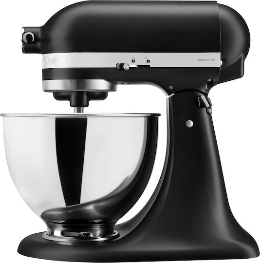 Kitchenaid Mixer Planetar 275W cu Bol din Inox 4.3lt Negru