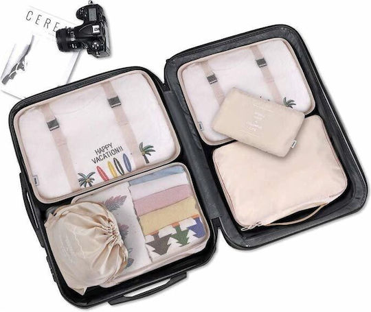 Luggage Accessories Beige 8 Pieces