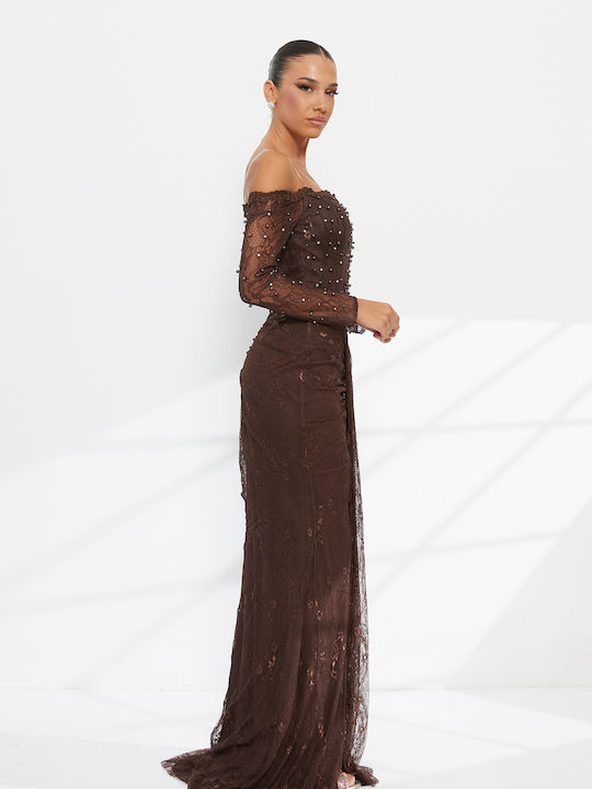 Rochie Maxi de Seara de Vară Rochie-cămașă cu Plasă Plasă