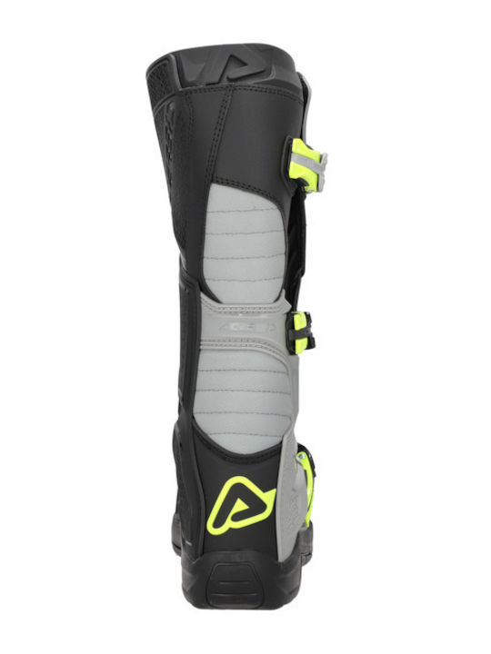 Acerbis X-Team 2.0 Männliche Reitstiefel Motocross Leder Schwarz/Fluo Gelb
