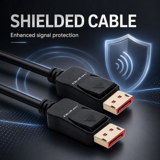 Qoltec Qoltec DisplayPort-Kabel männlich - 0,5 m Graue