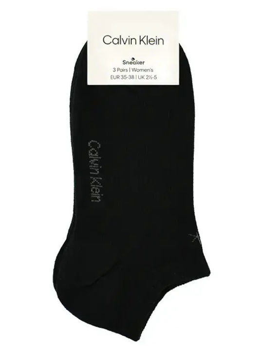 Calvin Klein Дамски Чорапи Black 3Пакет