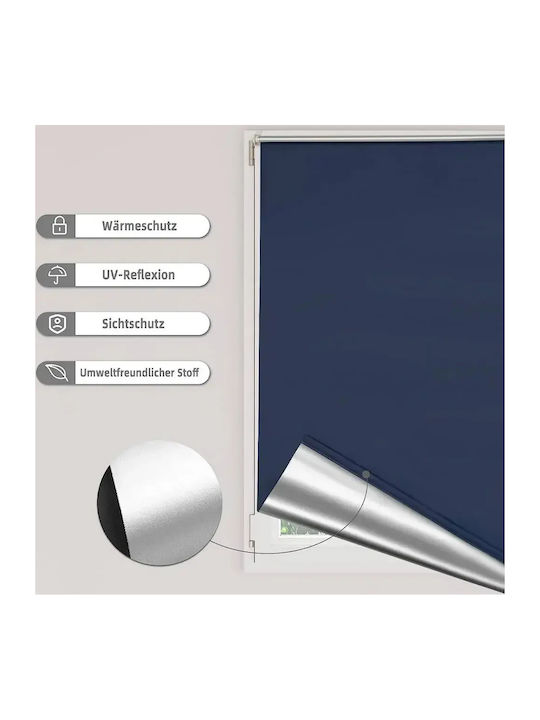 Woltu Roller Blinds Total Blackout Blue W70xH160cm