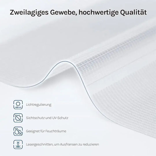 Woltu Woltu Ρollo Rollos Partieller Blackout Doppelt Weiß P65xH130cm
